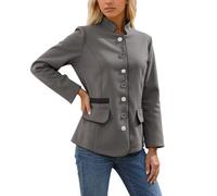 Generico Giacca Bomber da Donna Leggera Casual Colletto Alto Cappotto Pilota per La Primavera Y2k Hiphop Giacchetto Autunno Classico Comode Antivento