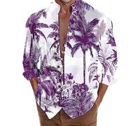 Generico Giacca Camicia Uomo-Camicia da Uomo Stampata in 3D Digitale a Maniche Lunghe con Bottoni Allentati per Il Tempo Libero da Uomo