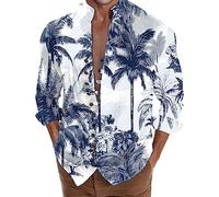 Generico Giacca Camicia Uomo-Camicia da Uomo Stampata in 3D Digitale a Maniche Lunghe con Bottoni Allentati per Il Tempo Libero da Uomo