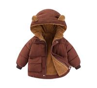 Generico Giacca con Cappuccio in Fleece per Bambini E Bambine Giubbino Neonato Invernale Giubbotto con Orecchie Bambino Giubbotto con Cerniera per Bambini Giacca Antivento Bambino