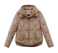Generico Giacca Corta Antivento Calda Da Donna Giacca Con Cappuccio Invernali Piumino Elegante Antivento Giubbotto Imbottita Leggero Cappotto Caldo Casual Parka Comodo Corto Giubbino Taglie Forti