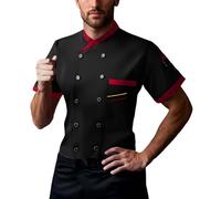 Generico Giacca da Chef Manica Corta Giacca da Cuoco Ristorante Divisa da Cuoco per Uomo Donna