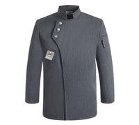 Generico Giacca da Chef unisex Manica Corta Estivo Divisa Chef Traspirante Leggera con Bottoni a Pressione Professionale Abbigliamento Lavoro Cucina Ristorante Pizzeria Pasticceria Hotel