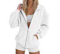 Generico Giacca da Donna,Felpa Donna Zip e Cappuccio,Felpa Donna Senza Cappuccio con Zip,Maglione Oversize Donna,Hoodie,con,Coperta con Cappuccio,Felpe,Felpe