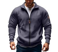 Generico Giacca da Lavoro Uomo Invernale, Giacca Sportiva Oversize con Zip Completa, Felpa con Cappuccio Termica e Traspirante per Escursionismo, Palestra e Campeggio