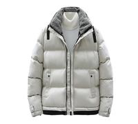 Generico Giacca da Moto Uomo con Cappuccio Cappotto Antipioggia Pioggia Antivento Leggero Bomber Caldo Giubbino in Pile Trekking Lavoro Giubbotto Elegante