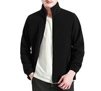 Generico Giacca da Uomo,Chaqueta De Otoño E Invierno para Hombre CáRdigan CáLido Informal con Cuello De Lana Abrigos Chaqueta De Color SóLido con Cremallera Blusa Superior