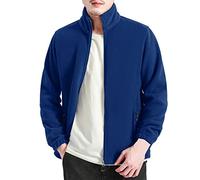 Generico Giacca da Uomo,Chaqueta De Otoño E Invierno para Hombre CáRdigan CáLido Informal con Cuello De Lana Abrigos Chaqueta De Color SóLido con Cremallera Blusa Superior