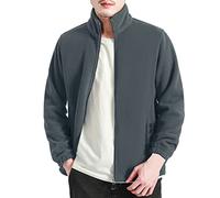 Generico Giacca da Uomo,Chaqueta De Otoño E Invierno para Hombre CáRdigan CáLido Informal con Cuello De Lana Abrigos Chaqueta De Color SóLido con Cremallera Blusa Superior