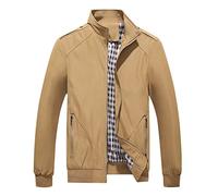 Generico Giacca da Uomo Invernale Cappuccio Casual Mezza Stagione Antivento Corto Stand Collare Vintage Steampunk Primavera Estate Bomber Trekking Ciclismo