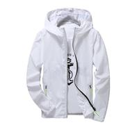 Generico Giacca da Uomo Leggera Cappuccio Impermeabile Antivento Rimovibile Cappotto con Ripiegabile Manica Lunga Costume Uniforme Carnevale