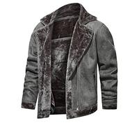 Generico Giacca di Pelle Uomo, Giubbotto Uomo Casuale Sottile Slim Fit Giubbino Bomber Corto alla Moda Giubbotto Giubbotto Moto Giacca Antivento Giacca Uomo Casual per Il Tempo Libero