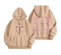 Generico Giacca Donna Autunno Felpa da con Stampa Oversize Top Personalizzata Super Soft Touch Abbigliamento Casual Y2K Cappuccio Felpe Streetwear