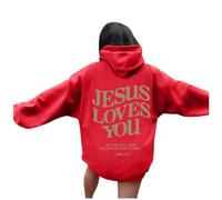 Generico Giacca Donna Autunno Solid Color Felpa da Cappuccio Maniche Lunghe Personalizzata Super Soft Touch Allentato Casual in Maglia Hoodie con Tasche Adolescenti attività All'Aperto