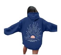 Generico Giacca Donna Autunno Solid Color Felpa da Cappuccio Maniche Lunghe Personalizzata Super Soft Touch Felpe Camicetta Oversize Y2K Moda Streetwear