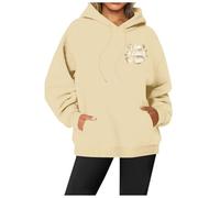 Generico Giacca Donna Autunno Solid Color Felpa da Cappuccio Maniche Lunghe Personalizzata Super Soft Touch Allentato Casual in Maglia Hoodie Allentata Hip Hop 2025 Nuovi