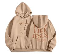 Generico Giacca Donna Autunno Solid Color Felpa da Cappuccio Zip Puff Felpe con Allentato Casual in Maglia Hoodie Allentata Streetwear