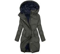 Generico Giacca Donna Invernale Impermeabile， Giubbotto Corto Imbottito con Cappuccio Regolabile， Piumino Sintetico Ultra-Caldo con Tasche Interne， Design Funzionale ed Elegante per la Città