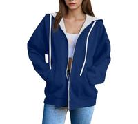 Generico Giacca Donna Una Felpa con Cappuccio e Cerniera Stampata,alla Moda e Casual,per Le Donne 81306