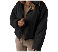 Generico Giacca Imbottita Donna Cappuccio, Giacca Inverno Donna Calda,Giacca Imbottita Calda Tinta Unita in Stile Straniero di Tendenza Invernale da Donna