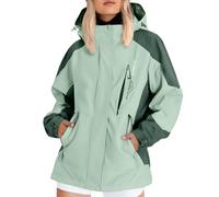 Generico Giacca Impermeabile Donna, Giacca Impermeabile Casual Per Primavera e Autunno, Ideale Per Viaggi e Attività All'Aperto, Multi-Tasca Funzionale