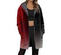 Generico Giacca in Pile da Donna, Cappotto Caldo Donna Invernale con Zip E Cappuccio Cappotto Cerniera Caldo Parka Casuale Sciolto Giacche a Vento Cappotti di Peluche Outerwear per Il Tempo Libero