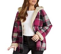 Generico Giacca in Pile Donna, Cappotto Donna Cashmere Foderato con Zip E Cappuccio Cappotto Cerniera Caldo Parka Casuale Sciolto Giacche a Vento Cappotti di Peluche Outerwear per Il Tempo Libero