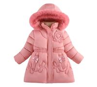 Generico Giacca Invernale Bambina Antivento Giubbotto Con Cappuccio Invernale Bambino Zip Up Giacche Imbottito E Confortevole Piumino Trapuntata In Piumino Giacca Caldo Carino Leggeri 3-12 Anni