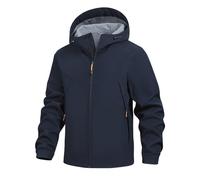 Generico Giacca Invernale Uomo Antipioggia Parka In Pile Termico Giubbino Impermeabile Con Cappuccio E Zip Oversize Cappotto Sherpa Da Sci Eleganti Abbigliamento Trekking Inverno Blu XXL