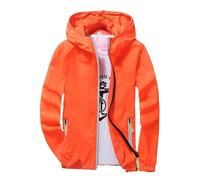 Generico Giacca Invernale Uomo Cappuccio Casual Mezza Stagione Antivento Trench Stile Corto da Caldo Comodo Trapuntato Primavera Estate Bomber Multitasche