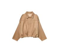 Generico Giacca Moto Donna Bomber Softshell In Finta Pelle Giubbotto Moto Casual Utility Con Risvolto Trench Primavera Inverno Caldo Moda Giacca Vintage Camoscio Maniche Lunghe Con Cerniera Cappotto