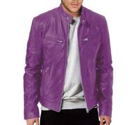 Generico Giacca Moto Pelle, Giacca Antivento Uomo in Pelle Resistente E Calda con Cerniera Giubbotto in Vera Pelle Bovina Soffice E Resistente Giacche da Pilota per Il Tempo Libero