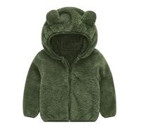 Generico Giacca neonato con orecchie d'orso con cappuccio Capispalla con cerniera Cappotto invernale caldo felpa ragazzo