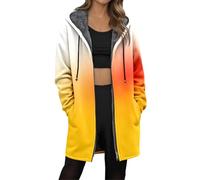 Generico Giacca Pelosa Donna, Cappotto Donna Caldo con Zip E Cappuccio Cappotto Cerniera Caldo Parka Casuale Sciolto Giacche a Vento Cappotti di Peluche Outerwear per Il Tempo Libero