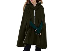 Generico Giacca Sci Donna Felpa Donna Senza Cappuccio Cappotto Da Medio Con Cappuccio Cappotto Invernale In Lana Con Bottoni Alla Giacca Autunno Pile Zip Pail Green Xl