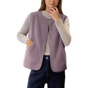 Genérico Giacca senza maniche per autunno e inverno gilet imbottito senza maniche per signore con proprietà termiche e calde gilet collo alto fresco per le notti d'autunno, Luce viola, XL