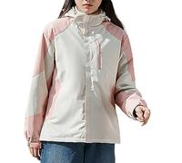Generico Giacca Softshell Da Donna Plus Velluto Impermeabile Antipioggia Traspirante Raincoat Ad Asciugatura Rapida Cerniera Con Cappuccio Traspirante Trench Per Sportiva Outdoor Invernale Sci