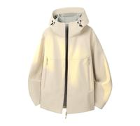 Generico Giacca Softshell da Uomo Antivento con Chiusura Lampo da Montagna in Pile Giacca A Vento Caldo Cappello Parka Soprabito Impermeabile per Jogging Basket Escursionismo Corsa Viaggi Trekking