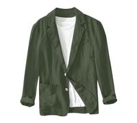 Generico Giacche Leggere Estive da Uomo Capispalla in Cotone E Lino dal Taglio Ampio Elegante Blazer Casual A Tre Bottoni Cappotti Sportivi Primaverili A Tinta Unita Blazer Classiche