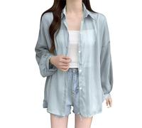 Generico Giacchetto Autunno Donna Antipioggia Camicetta In Chiffon Da Sole Firmata Camicia Da Donna Leggera Con Protezione Solare A Maniche Lunghe Giubbino 100 Grammi Giubbino 100 Gr Gn1 L
