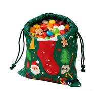 Generico Gift Bags | Reusable Non-Woven Pouch for Holiday Winter Party Celebration Food Candy Treat Cookie Small Toy Christmas Treat Bags
