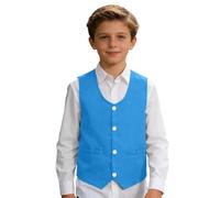 Generico Gilet Bambino Smanicato Gilet da Cerimonia per Ragazzi Elegante Gilets da Smoking Monopetto Completamente Foderato con Scollo a V Costume per Parlare, Occasioni Festive e Feste