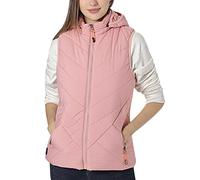 Generico Gilet Donna Undici Zone Intelligente Riscaldato Invernale Solido Imbottito Caldo Spesso Maglia Termica Con Cappuccio(XL)