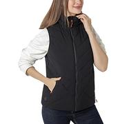 Generico Gilet Donna Undici Zone Intelligente Riscaldato Invernale Solido Imbottito Caldo Spesso Maglia Termica Con Cappuccio(Black, XXXL)