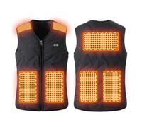 Generico Gilet Riscaldata per Uomo Donna Gilets con Zip in Cotone 7 Zone Riscaldamento Giacca Tinta Unita in Cotone Giubbotto Termico Riscaldato Unisex Elettrico Riscaldato con USB Invernale