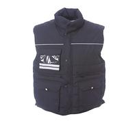 Generico Gilet uomo da lavoro multitasche con profili rifrangenti modello Great Britain (IT, Testo, XL, Regular, Regular, nero)