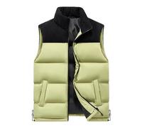 Generico Gilet Uomo Piumino Smanicato Trapuntato - Giubbotto Imbottito Invernale e Cappotto Caldo Puffer a Taglie Forti Oversize, Elegante e Casual, Leggero Senza Maniche con Cerniera