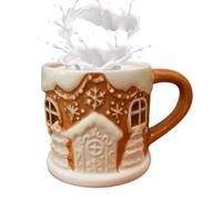 Generico Gingerbread House Mug, Household Drink Mugs,Lighted Christmas Beverage Container, for Collectors Party Hosts Teachers Students Office Hotel Kitchen Living Room Study Juice