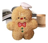 Generico Gingerbread Plush Toy, Christmas Stuffed Gingerbread Man, Soft Cuddly Pillow Doll, Adorable Holiday Plush Gift, Decorative Cushion for Girls, Teens, Bedroom, Parties Decor