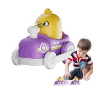 Genérico Giocattoli a forma di , giocattolo con orso che premi e avanza, giochi educativi, giocattolo a forma di camion animato, per bambini, ragazze, casa, viaggi, scuola prescolare, educazione